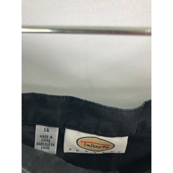 Talbots Linen Pants Black Size 14P - Picture 3 of 4